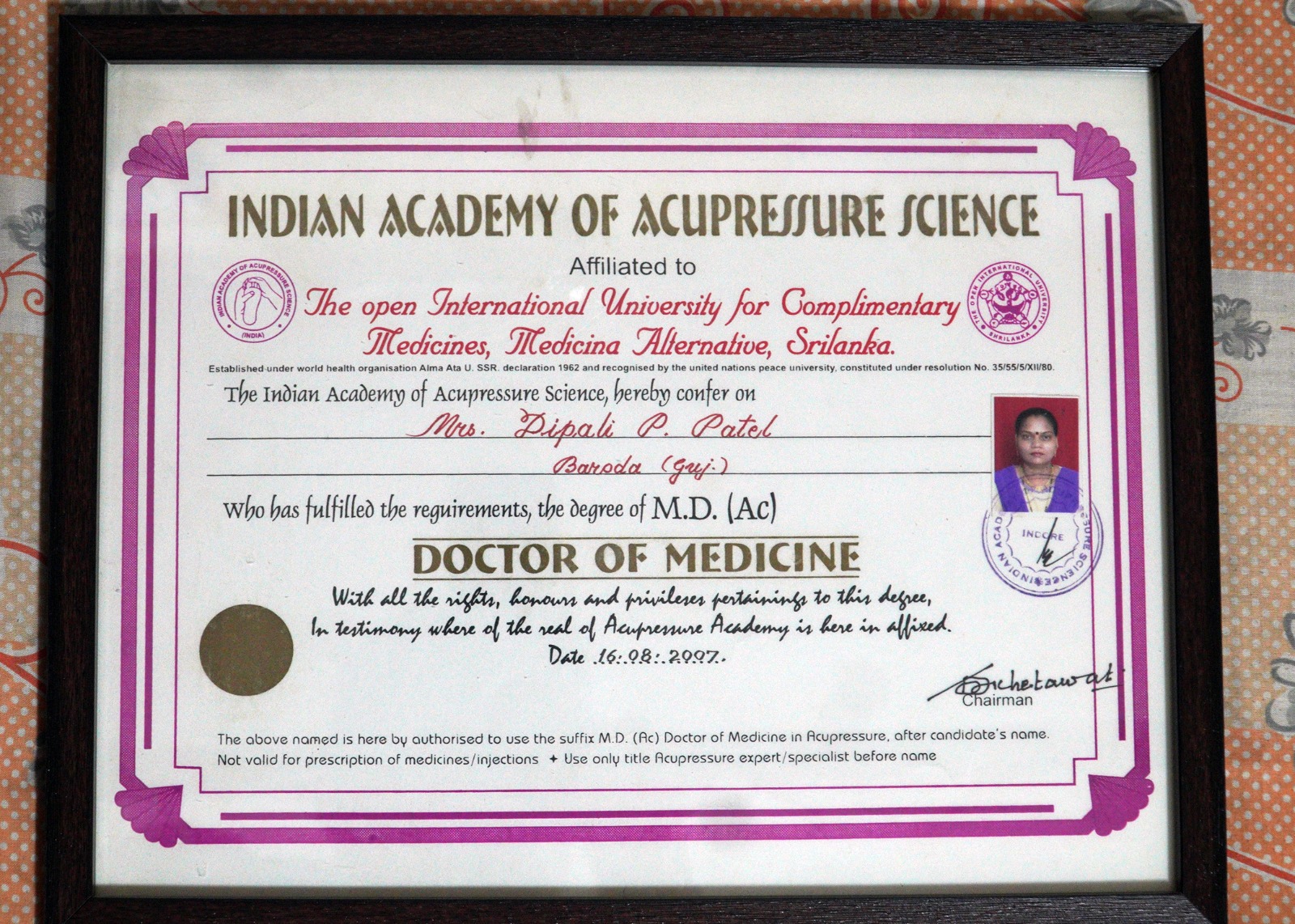 Certificate 1
