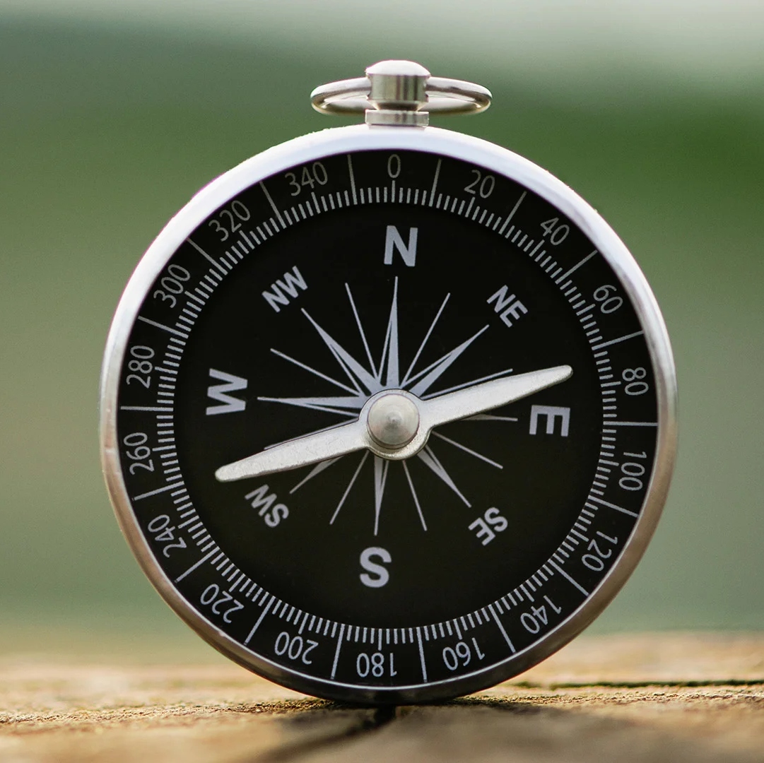 Architectural drawing with Vastu compass